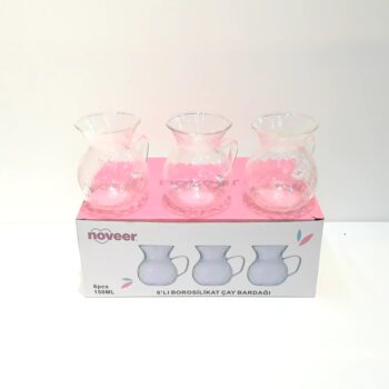 6LI BORPSİLİKAT ÇAY BARDAÄI KULPLU NOR2014