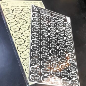 GOLD HOME SEFFAF YIKANABILIR MUTFAK ETIKETI