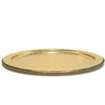 35CM YUVARLAK TEPSI METAL ALTIN